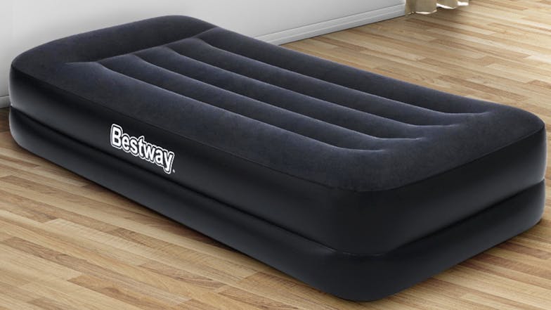 Bestway Fortech Air Mattress with Built-In Pump Twin Single 46cm - Black
