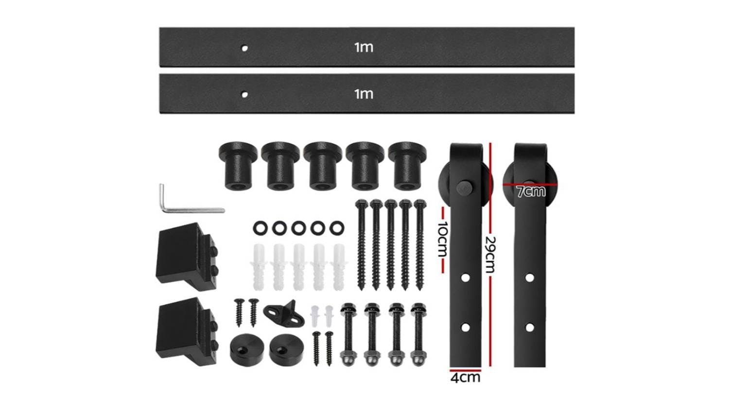 Cefito Barn Door Rail Tracks Kitset 2m