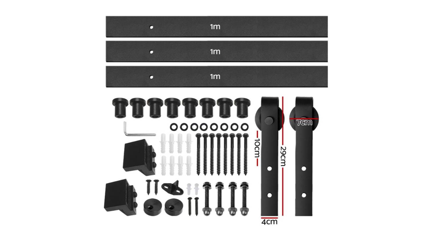 Cefito Barn Door Rail Tracks Kitset 3m