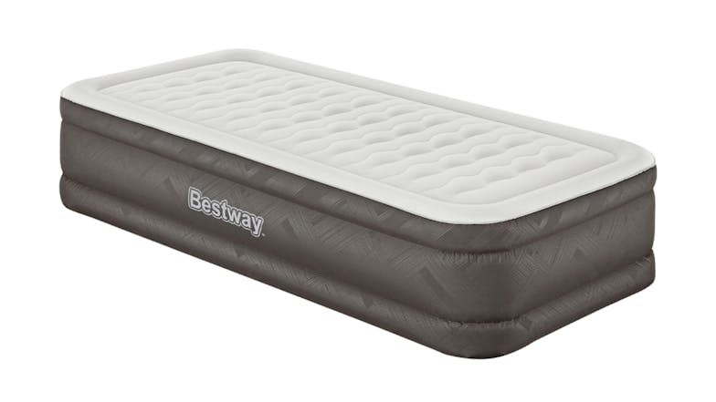Bestway Fortech Air Mattress with Built-In Pump Twin Single 46cm - Brown