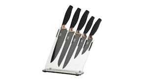 Taylor's Eye Witness Booklyn Knife & Knife Block Set 5pcs. - Black/Copper