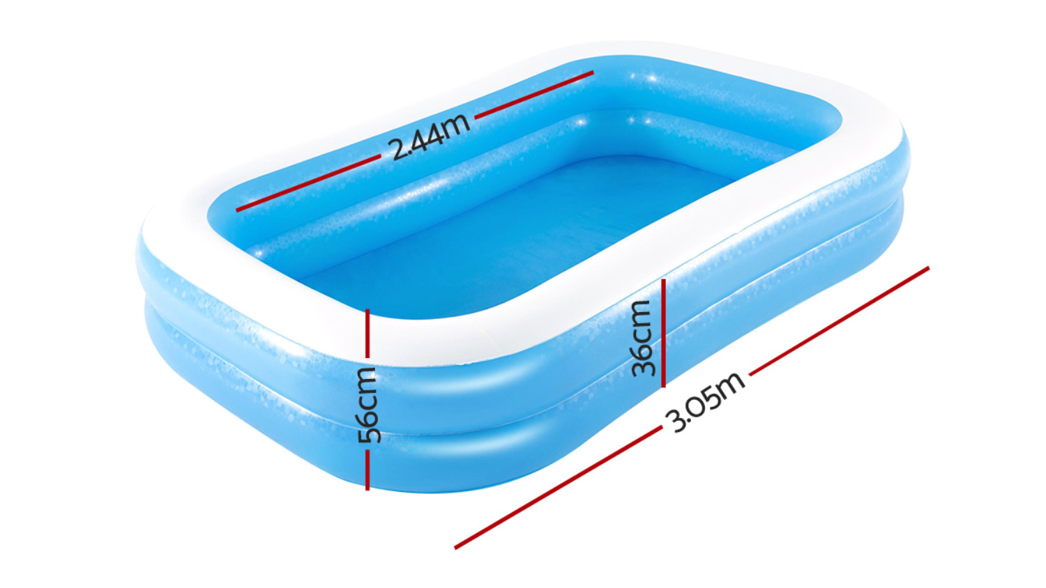 Bestway Inflatable Pool Rectangle 2.61 x 1.75m