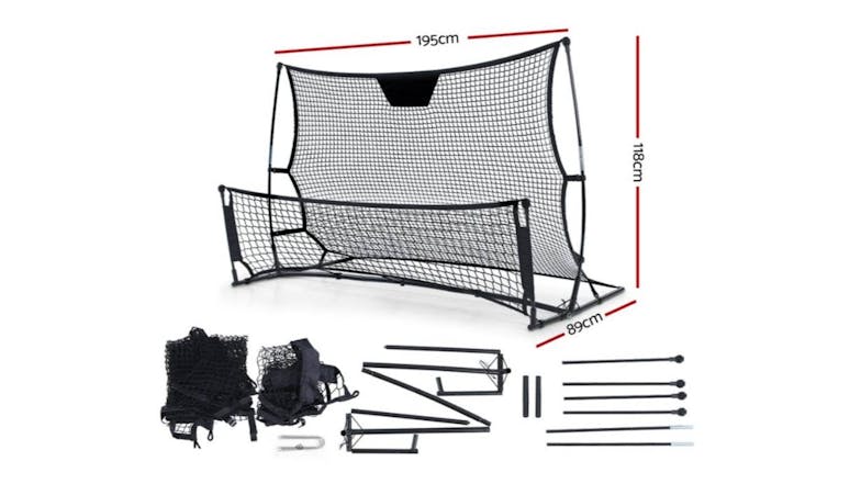 Everfit Collapsable Soccer Goal 2.4m - Black