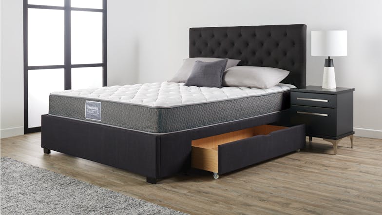 Posture Classic Firm Queen Mattress with Diaz Drawer Base and Headboard Package