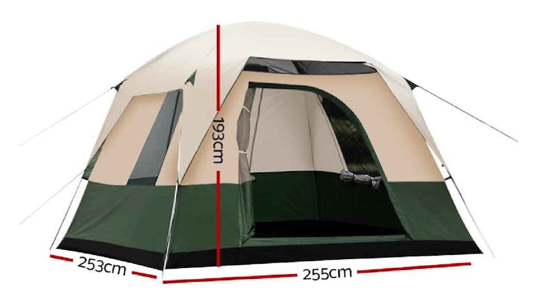 Weisshorn 4 Person Dome Tent - Green/Beige