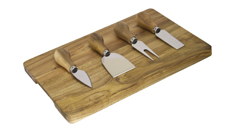 Taylor's Eye Witness Acacia Cheese Board & Knife Serving Set 5pcs.