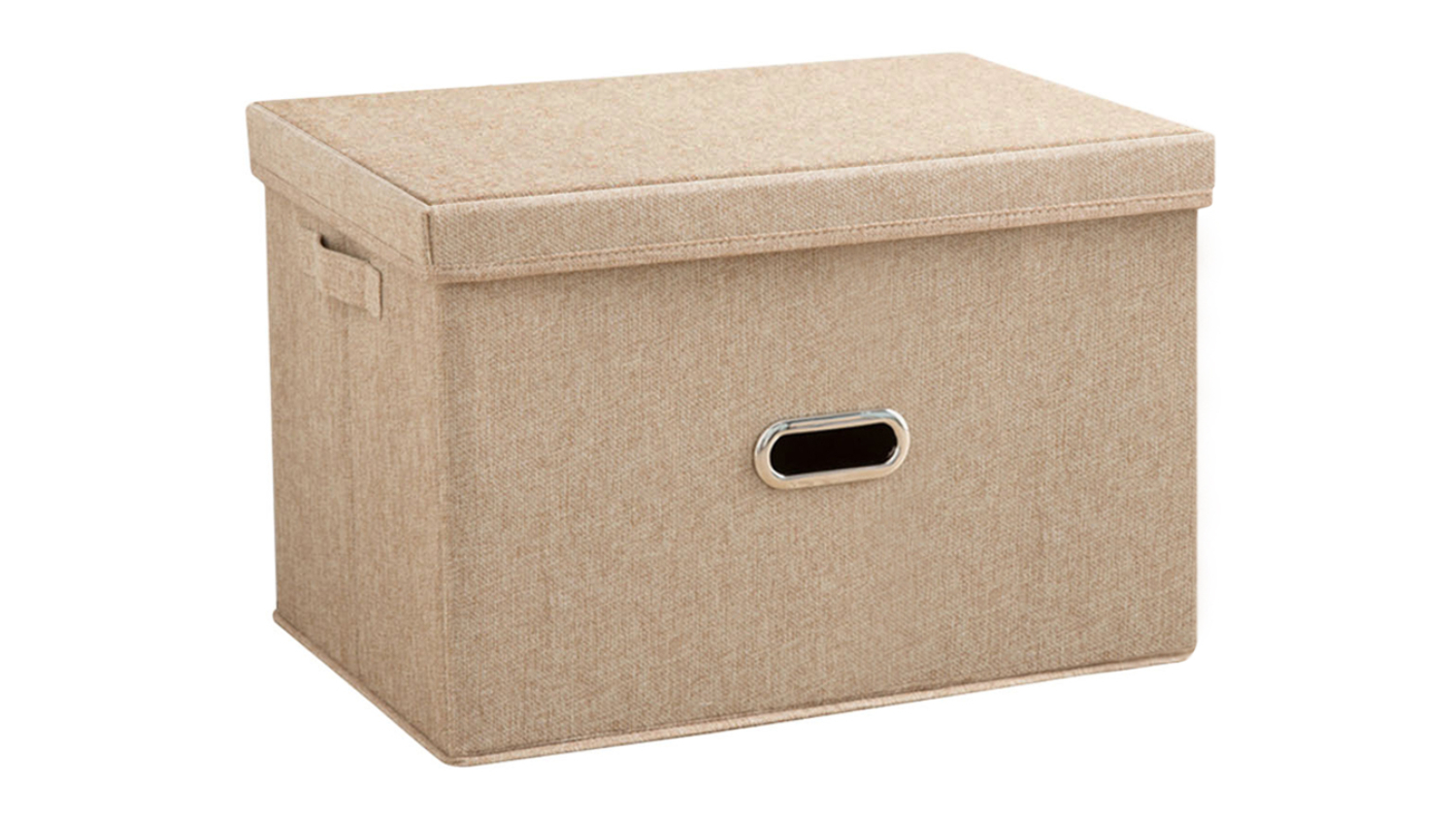 SOGA Large Folding Canvas Storage Box - Beige