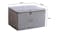 SOGA Large Dual Zipper Fabric Storage Box - Grey