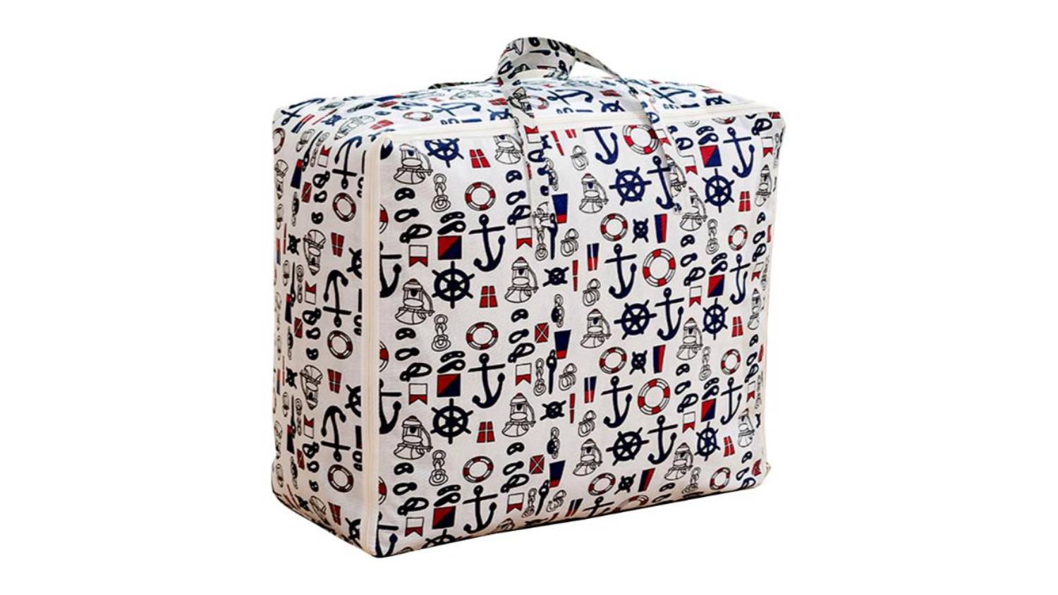 SOGA Large Soft Storage Bag - Nautical Icons