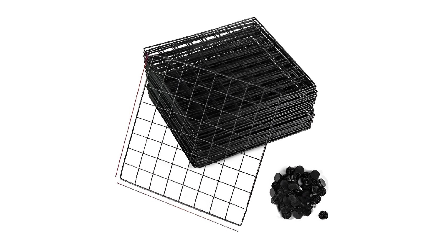 SOGA Mesh Cube Organiser 8pcs. - Black