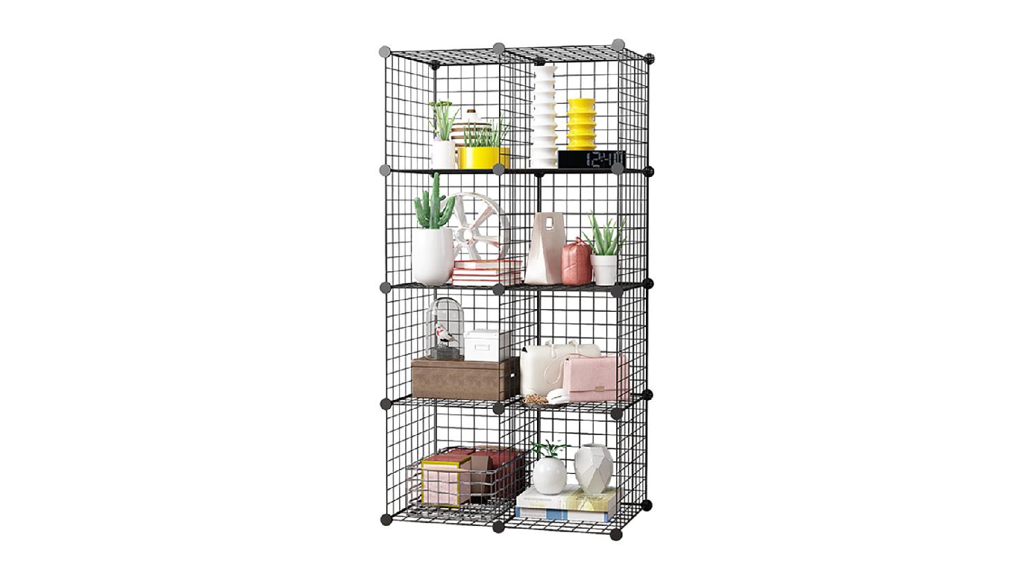 SOGA Mesh Cube Organiser 8pcs. - Black
