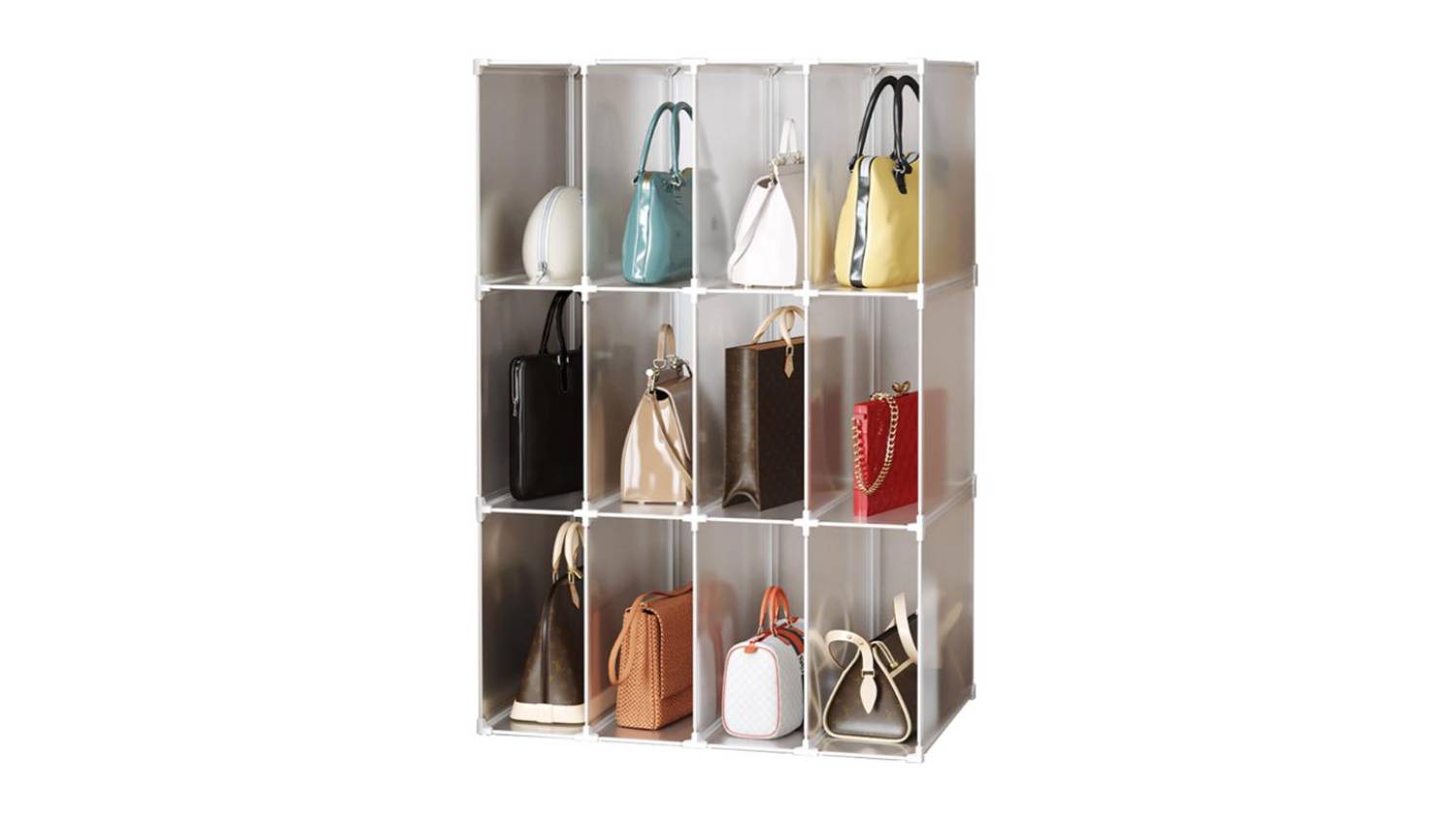 SOGA 3 Tiered Cube Bag Storage Box 12pcs.