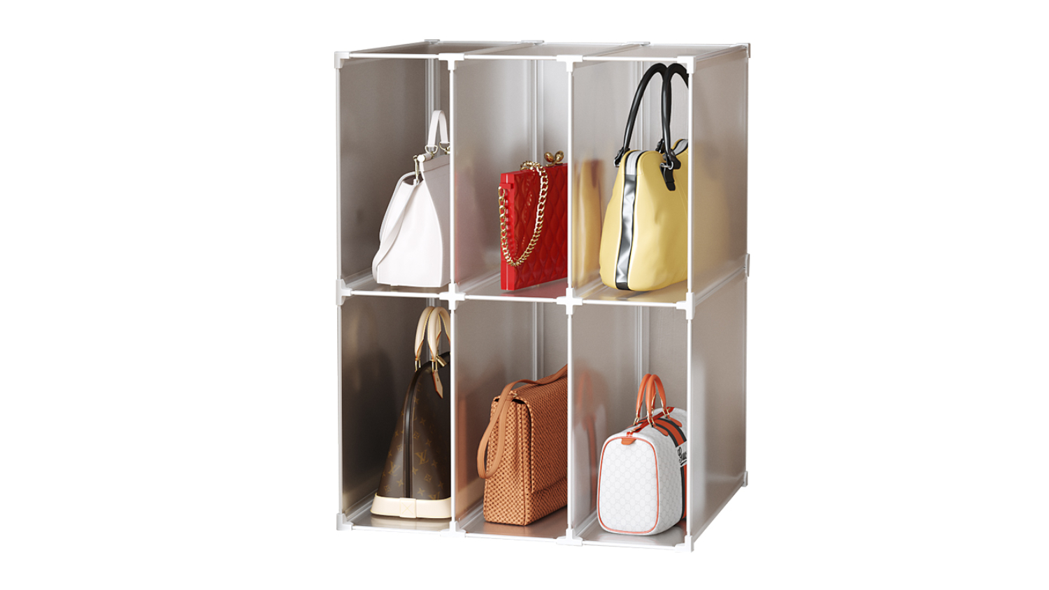 SOGA Tiered Cube Bag Storage Box 6pcs.