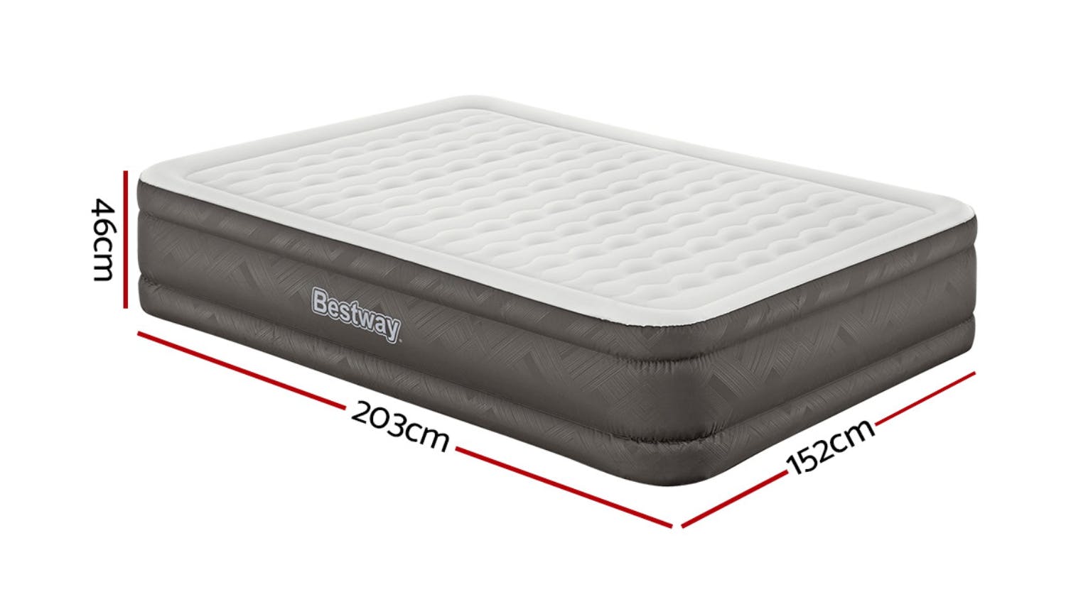 Bestway Tritech Air Mattress with Built-In AC Pump Queen - Brown