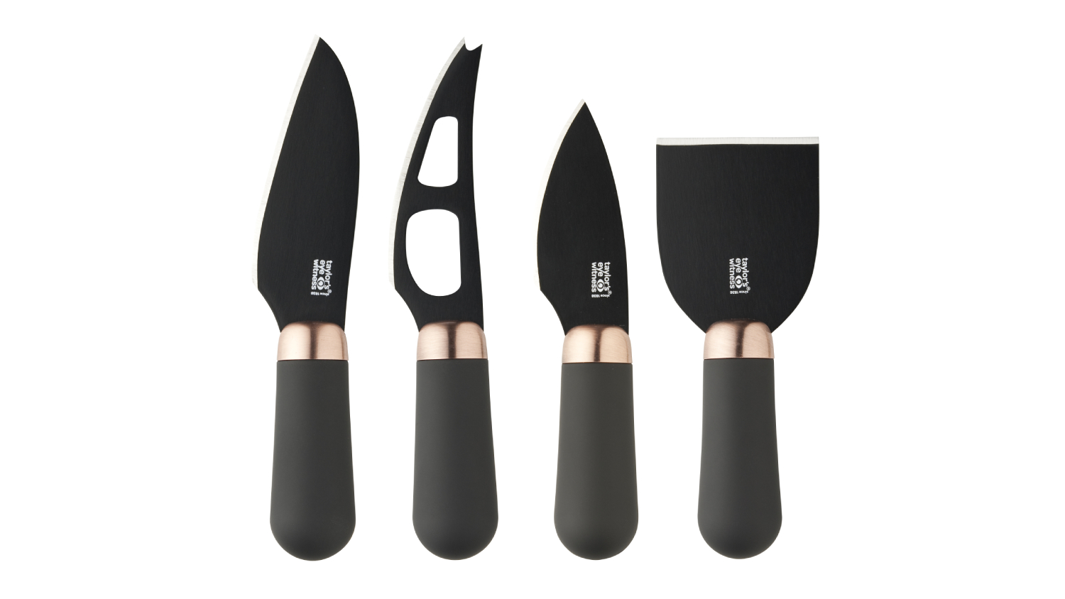 Taylor's Eye Witness Brooklyn Cheese Knife Set 4pcs. - Black/Copper