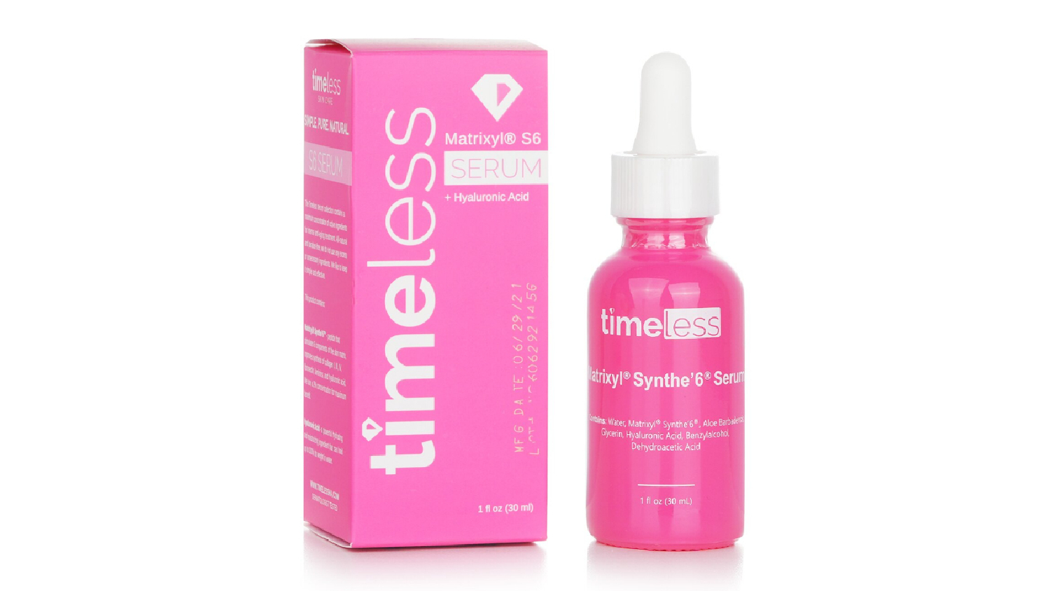 Timeless Skin Care Matrixyl S6 Serum + Hyaluronic Acid - 30ml/1oz