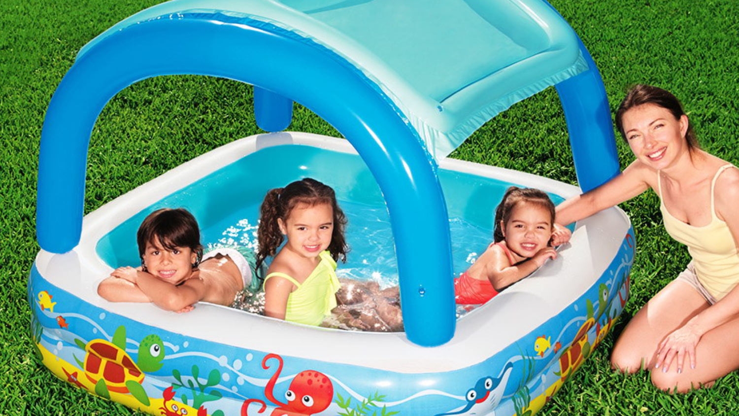 Bestway Inflatable Pool with Removable Canopy Sunshade