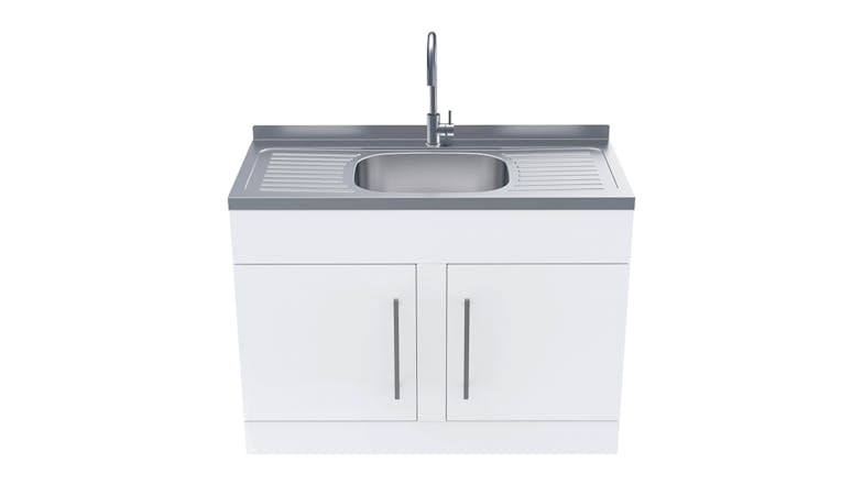 Robinhood Supertub Workstation Large Sized Laundry Tub with Tap - White (ST1200)