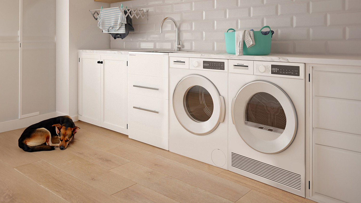 Robinhood Supertub Standard Sized Laundry Tub with Tap - White (ST7003)