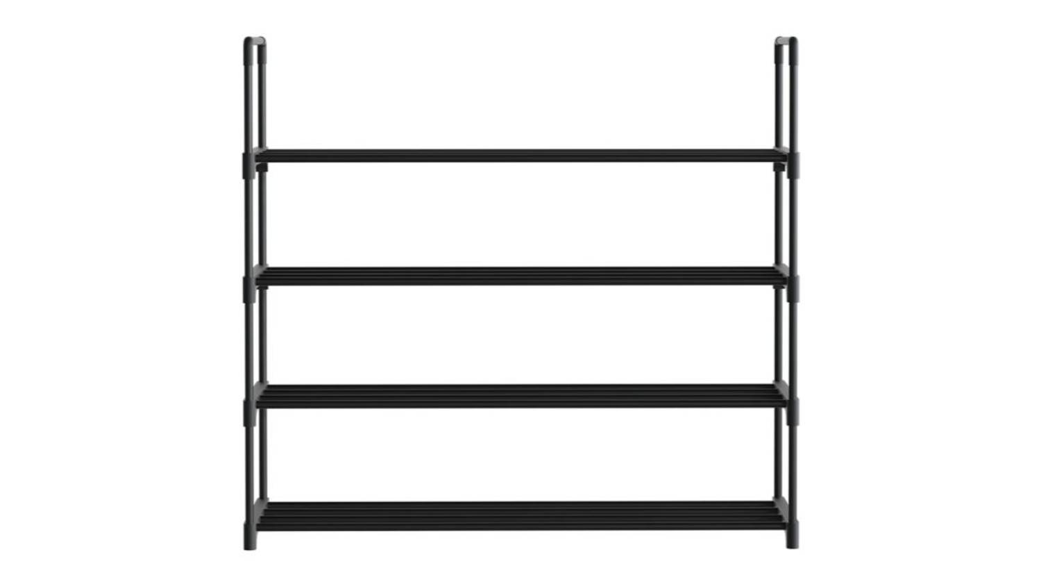 Artiss 4 Tier Shoe Rack 80cm - Black