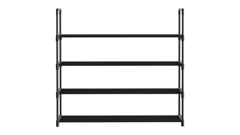 Artiss 4 Tier Shoe Rack 80cm - Black