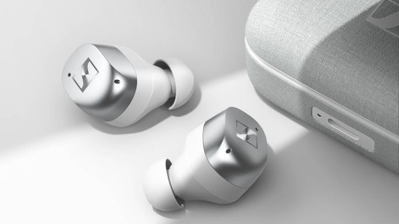 Sennheiser MOMENTUM 4 Hybrid Adaptive Noise Cancelling Wireless In-Ear Headphones - White Silver