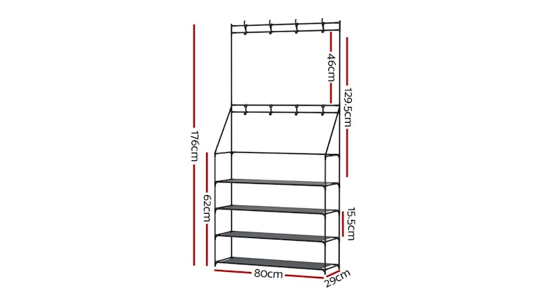 Artiss Hallway Clothing Rack with Shoe Shelves