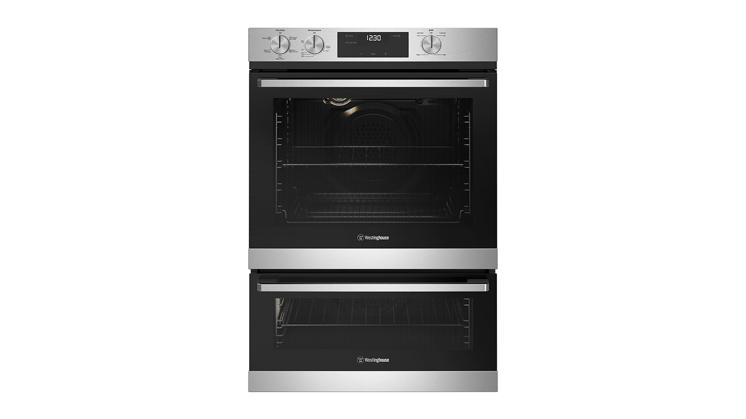 Westinghouse 60cm Built-In Double Oven with 5 + 1 Functions - Stainless Steel (WVE6565SD)