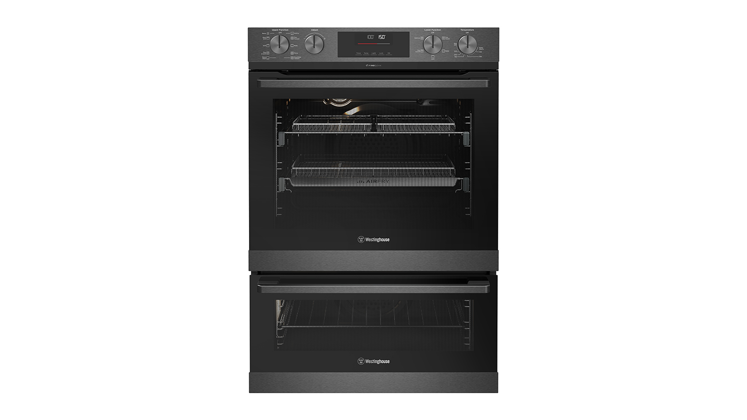 Westinghouse 60cm Built-In Double Oven with 10 + 5 Functions - Dark Stainless Steel (WVEP6727DD)