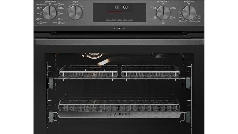Westinghouse 60cm Pyrolytic 10 + 5 Function Built-In Double Oven - Dark Stainless Steel (WVEP6727DD)