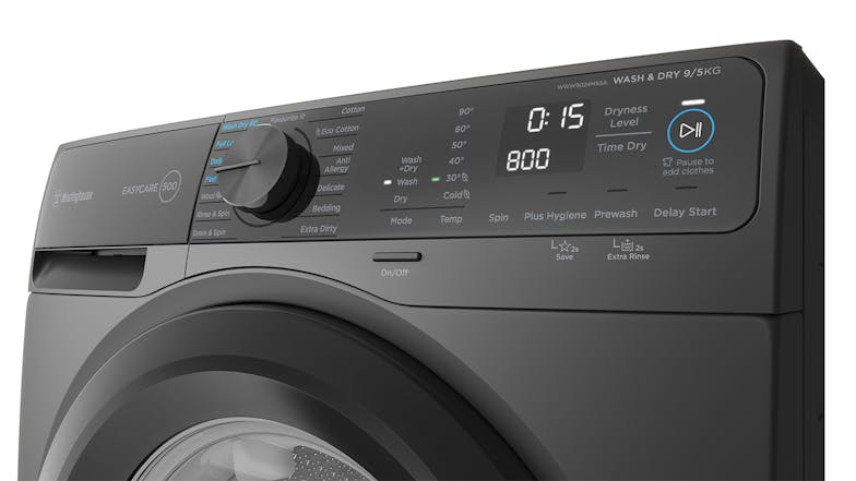 Westinghouse 9kg/5kg 15 Program Front Loading Washer and Dryer Combo - Grey (WWW9024M5SA)