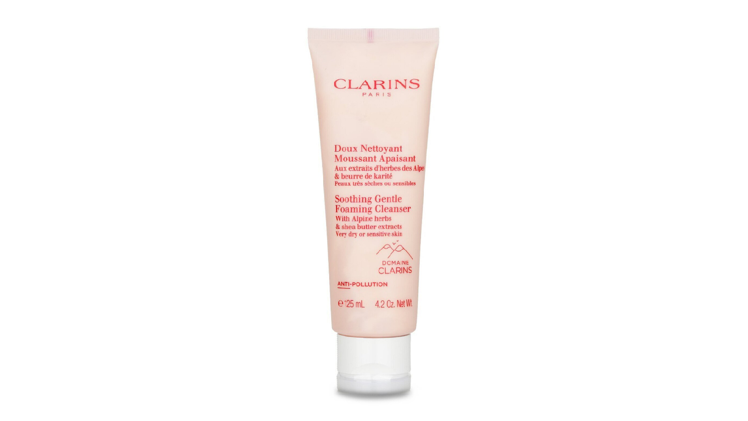 Clarins Soothing Gentle Foaming Cleanser with Alpine Herbs & Shea Butter Extracts - Very Dry or Sensitive Skin - 125ml/4.2oz
