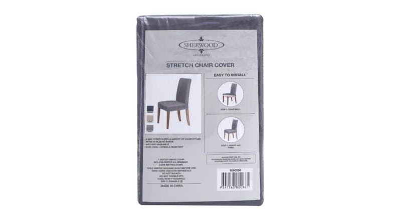 Sherwood Faux Suede Dining Chair Cover - Charcoal