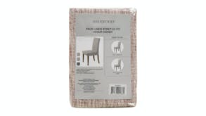 Sherwood Faux Linen Dining Chair Cover - Rose
