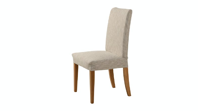 Sherwood Faux Linen Dining Chair Cover - Natural