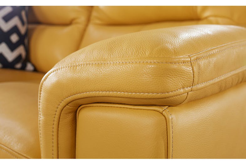 Braxton 2 Piece Leather Lounge Suite - 2-seater