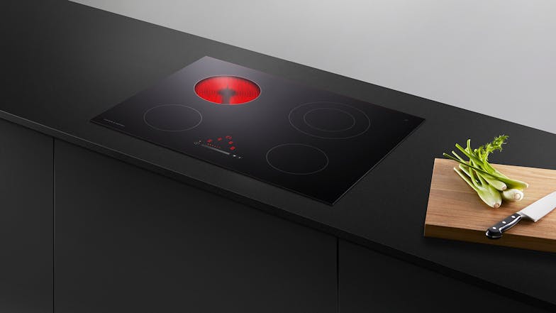Fisher & Paykel 75cm 4 Zone Ceramic Cooktop - Black Glass (Series 5/CE754DTB1)