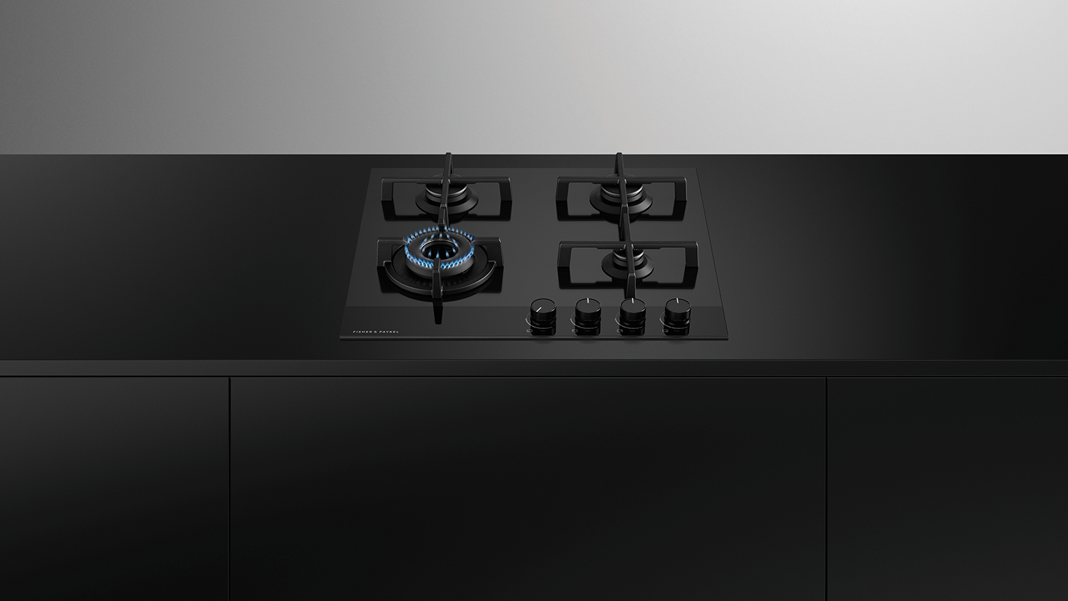 Fisher & Paykel 60cm 4 Burner Gas Cooktop - Black Glass (Series 9/CG604DNGGB4)