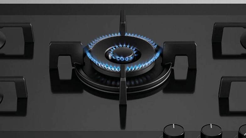 Fisher & Paykel 90cm 5 Burner LPG Gas on Glass Cooktop - Black (Series 9/CG905DLPGB4)