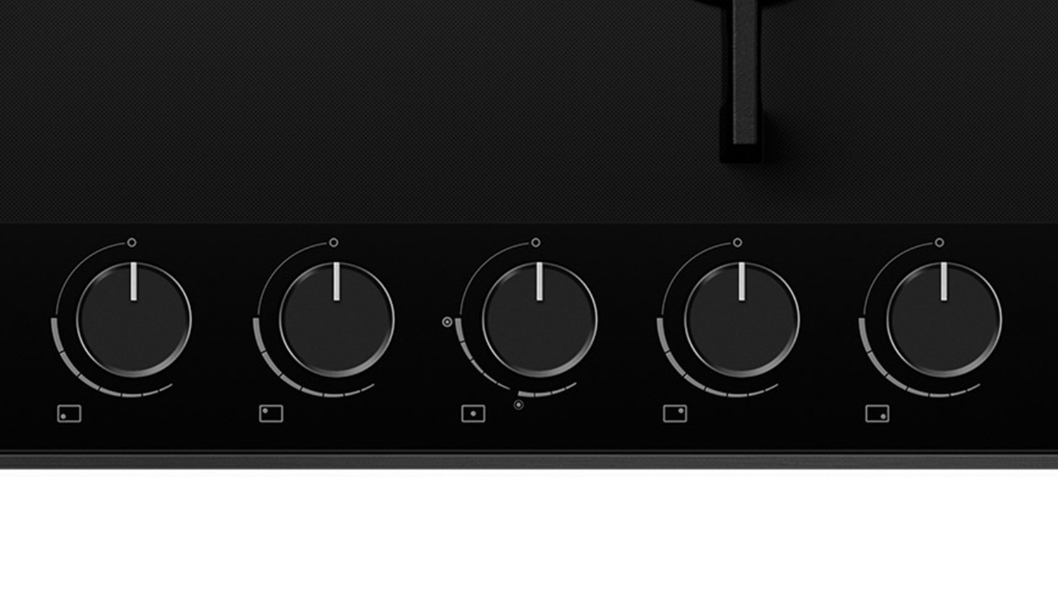 Fisher & Paykel 90cm 5 Burner Natural Gas on Glass Cooktop Black