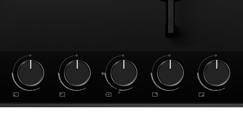 Fisher & Paykel 90cm 5 Burner Natural Gas on Glass Cooktop - Black Glass (Series 9/CG905DNGGB4)