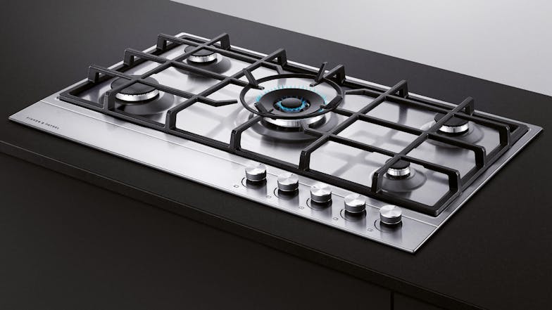 Fisher & Paykel 90cm 5 Burner Gas on Steel Cooktop - Stainless Steel (Series 7/CG905DX1)