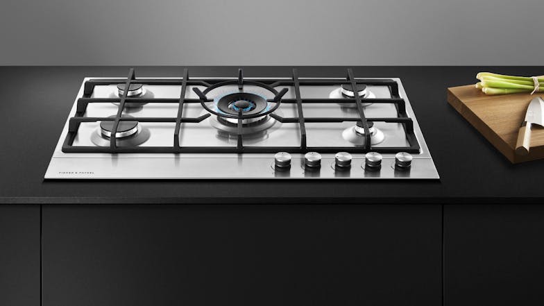 Fisher & Paykel 90cm 5 Burner Gas on Steel Cooktop - Stainless Steel (Series 7/CG905DX1)