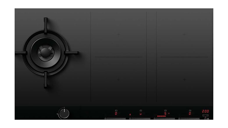 Fisher & Paykel 90cm 4 + 1 Gas and Induction Cooktop - Black (Series 9/CGI905DLPTB4)