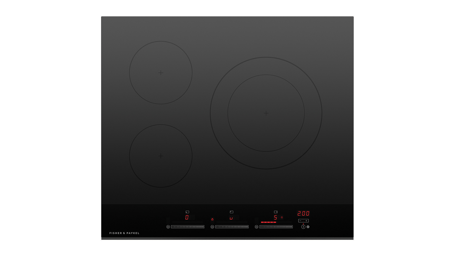 Fisher & Paykel 60cm 3 Zone Induction Cooktop - Black Glass (Series 7/CI603DTB4)