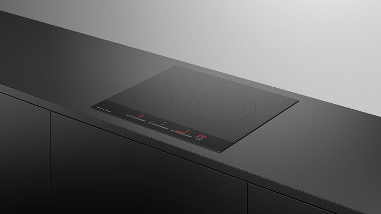 Fisher & Paykel 60cm 3 Zone Induction Cooktop - Black Glass (Series 9/CI603DTB4)