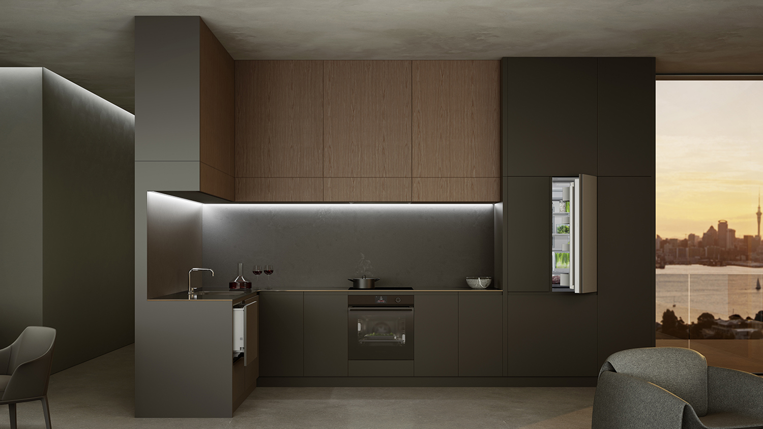 Fisher & Paykel 60cm 3 Zone Induction Cooktop - Black Glass (Series 7/CI603DTB4)