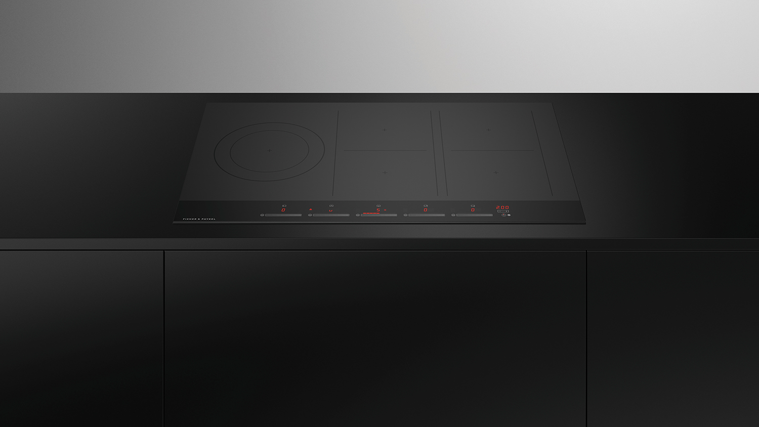 Fisher & Paykel 90cm 5 Zone Induction Cooktop - Black Glass (Series 7/CI905DTB4)