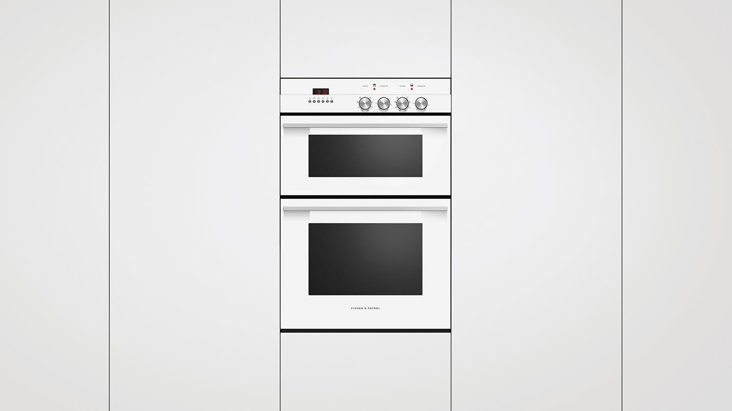 Fisher & Paykel 60cm 7 + 7 Function Built-In Double Oven - White (Series 5/OB60B77CEW3)