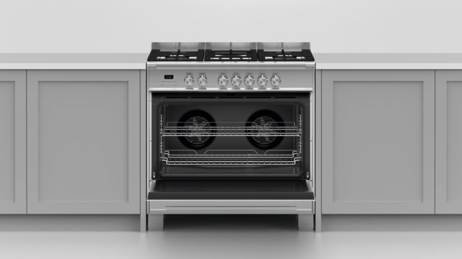 Fisher & Paykel 90cm Dual Fuel Freestanding Oven with Gas Cooktop - Stainless Steel (Series 7/OR90SCG2X1)